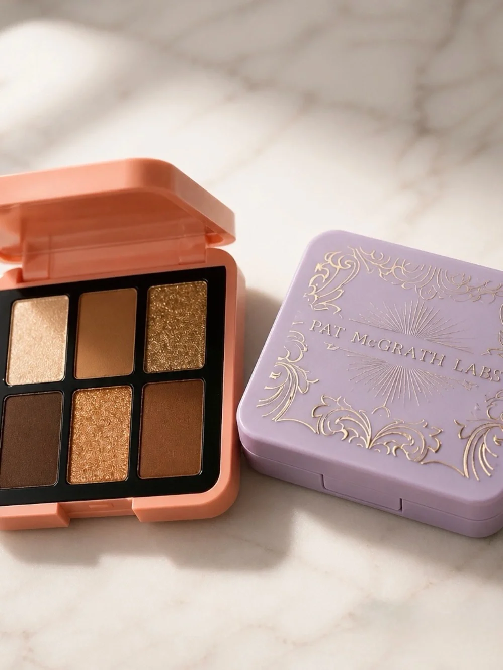 Pat McGrath Peach Compact Eyeshadow Palette – Peach, Gold & Brown Shades